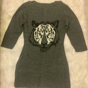 Tiger Knit Cozy Dress